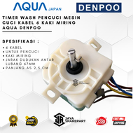 Timer Wash Pencuci Mesin Cuci Kabel 6 Kaki Miring Aqua Denpoo