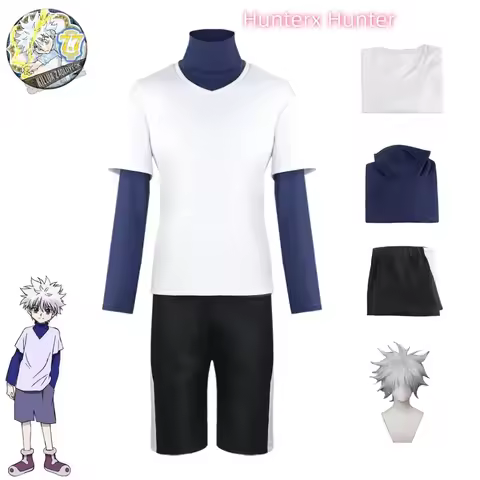 Hunter x Hunter Killua Zoldyck Cosplay Costume Number 99 Badge Halloween Christmas Party Cosplay Sui