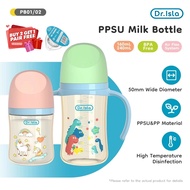Dr.isla & PREFERRED  Baby Milk PPSU BPA Free Anti-Pump Wide Neck Bottle for Newborn Baby (160ml/240m