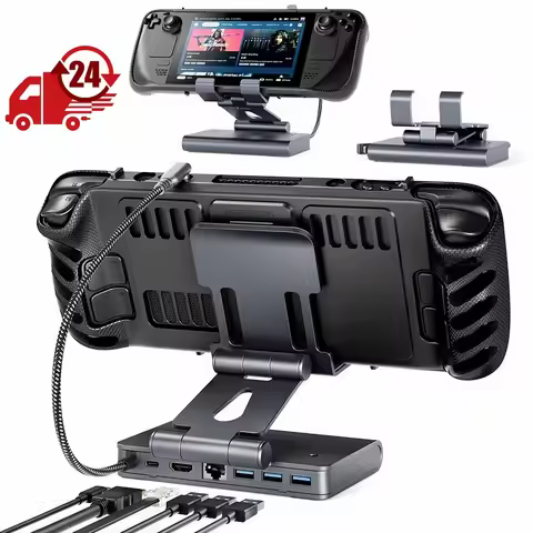 Legion Go Dock, 6-in-1 Legion Go Docking Station with HDMI 2.0 4K@60Hz, Legion Go Stand Base Gadget,