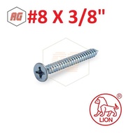Tapping Screw fh (Flat Head) "LION" 8 x 3/8 | CONTENTS 2000 PCS/DUS