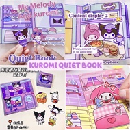 Quiet Book Montessori Toys for Girls 3-6 Years KUROMI Melody DIY Educational Puzzle Sticker Book Busy Book for Kids