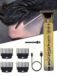 便攜式鋰電池髮剪電動髮剪T9髮剪雕刻油頭剃頭刀光頭家用電動髮剪