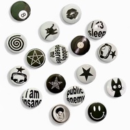 Button pin | Pin y2k | Aesthetic Button Pin | Bag Pin | Bags Pin | BW Series