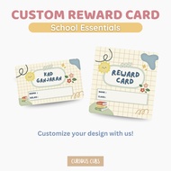 Custom Reward Card for Students | Teacher Reward System | Motivation Card for Kids