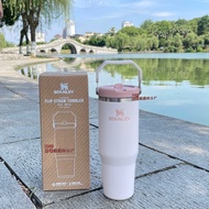 สแตนลีย์ MOQ Stanley30oz กระเป๋าเก็บความเย็นแบบพับได้สำหรับรถยนต์และแก้วเก็บความเย็นสีพื้น