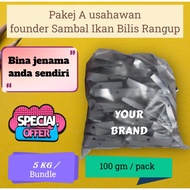 Sambal ikan bilis rangup bundle 5 kg - usahawan founder kecil A