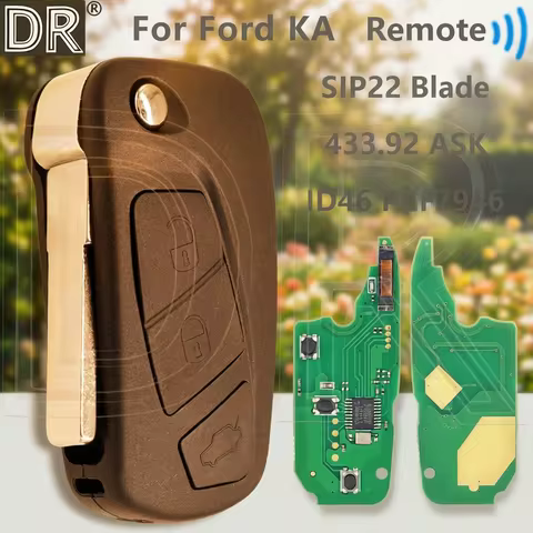 DR ID46 PCF7946 433.92 ASK P/N:1838586 SIP22 Flip Car Remote Key Fob For Ford KA 2008 2009 2010 2011