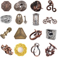 Classic IQ Metal Brain teaser Magic Baffling Puzzles Game Toys for Children Adults