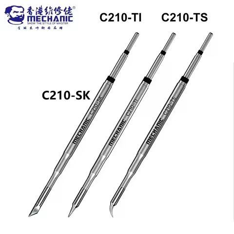 MECHANIC C210 Lead-free Welding Tips C210-TI/TS/SK Head Integrated Soldering Iron Tip SMD Head for C