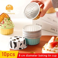 [Warm Homie] 10pcs Air Fryer Liner Reusable Tinfoil Box Small Baking Tray Egg Tart Mold Aluminum Foil Cups Cookie Pudding Cupcake Mould Baking Tools