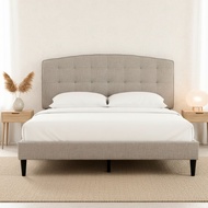 LOFT LIVING SANTIAGO Queen Bed Frame-Grey