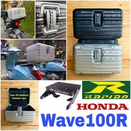 Combo Set Monorack Rapido Honda Wave100R  Top Box Alloy Tail Box Luggage 25L + Monorack Accessories 