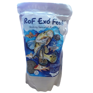 อาหารปลา RoF Exo Feed 1300 g. "ถุงสีฟ้า" (อาหารปลาเม็ดจมน้ำ สำหรับปลากินเนื้อ กลิ่นหอม โปรตีนสูง) ((