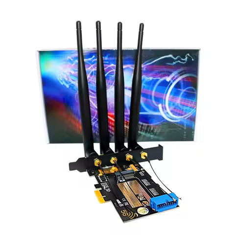 M.2 Wifi Module to PCIE X1 / USB 3.0 Expansion Card 4 Antennas NANO SIM Slot NGFF B Key for 30x42/52