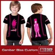 Kaos Baju Anak Printing Karakter Kamen Rider EX AID