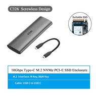 SSK กล่องใส่ SSD M.2 SSD NVME Enclosure USB 3.2 Gen2 10Gbps NVME PCIE SSD Case 2242 2260 2280
