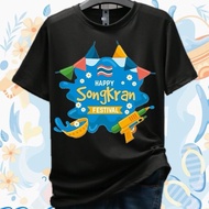 Woo Right Cotton 1 Songkran Shipped Within 24 Hours Festival oversize Loose Score Summer Fashion