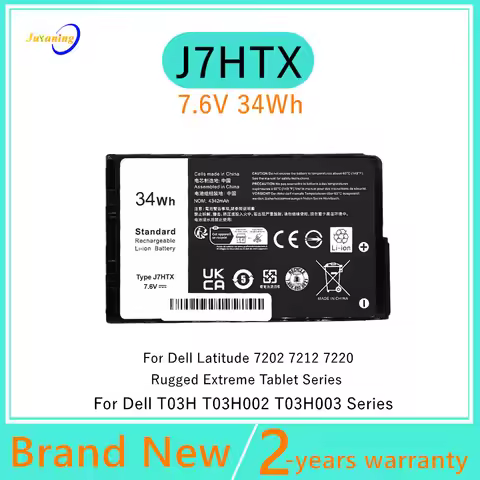 7XNTR 2JT7D FH8RW VW5Y4 Laptop Battery for ASUS Latitude 7202 7212 7220 Rugged Extreme Tablet Series