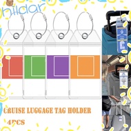 HLAR Suitcase Label Holder, PVC Waterproof Cruise Luggage Tag Holders, Essentials Zip Seal Pouch Ste
