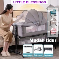 [Kelambu gratis]Tempat Tidur Bayi Ranjang Bayi Box Bayi Tempat Tidur Bayi Tempat Tidur Lipat Dinding