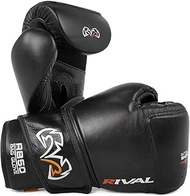 Rival RB50 Intelli-Shock Compact Bag Gloves Black Pads Mitts Boxing Training (Small)