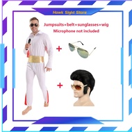 【Fairdeal】 Hawk Sight Store Elvis Presley Costume Halloween Carnival Men Cosplay Rock Star Super Par