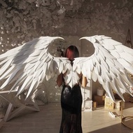 大型白色天堂天使翅膀 / 可變形 2 種姿態 / 銃夢戰鬥天使 Cosplay