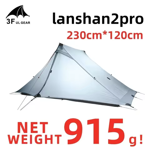 3F UL GEAR LanShan 2 Pro Tent 2 Person Outdoor Ultralight Camping Tent 3 Season Professional 20D Nyl
