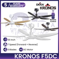 DEKA KRONOS F5DC 56Inch 5 Blades 7 Speed Forward+Reverse With DC Motor Remote Control DEKA Ceiling F