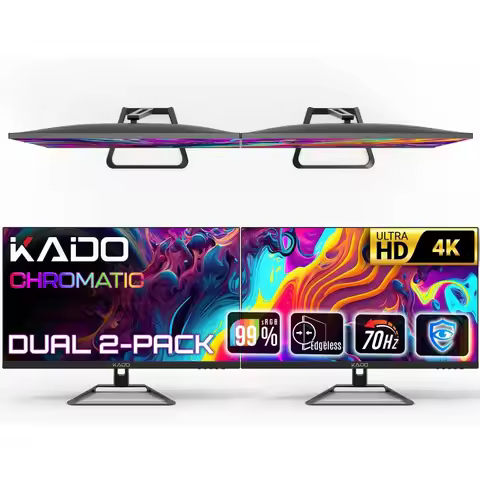 US Shipping 27 Inch 4K UHD 3840x2160 Computer Monitor 70Hz Dual Screen Setup with HDMI VESA Mount Bu