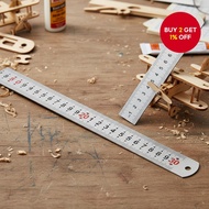 Brutfuner 100cm Flexible Ruler Stainless Steel 1m Metal Measuring Tool for School Office DIY Project