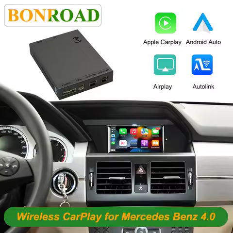 Bonroad Wireless CarPlay for Mercedes Benz SLK GLK C E W204 X204 W212 NTG4.0 with Android Auto AirPl