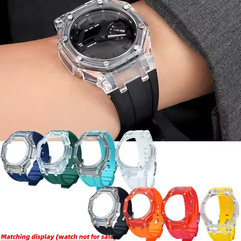 Transparent watch Bezel For Casio GShock GA-2100-1A1/GA-B2100 Watch Strap Case ProtectiveShell Bumpe