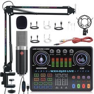DJ20 microphone sound card built-ineffects Bluetooth sound card for live and singing