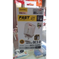 PAVAREAL 18W TYPE-C QC 3.0 FAST CHARGER(WITH TYPE-C)