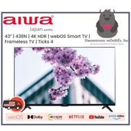 AIWA 43" inch WS-438N Frameless 4K HDR WebOS Smart TV | FREE Digital Antenna + Set Up + 3Yrs Warrant