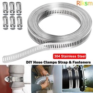 RLKSM Hose Clamp Strap, Adjustable 304 Stainless Steel Hose Clamps,  Large Pipe Ducting Hose Clamp P