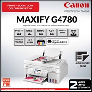 Canon Color Inkjet Refillable Ink Tank Pixma G4780 A4 3in1 Wireless Printer