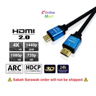 HDMI 4K UHD Cable HDMI 2.0 Cable (3D, HDCP 2.2, ARC) 1080p 2160p TV HDMI to HDMI Cable