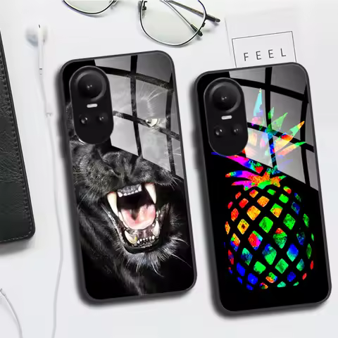 For OPPO Reno10 5G Case Tempered Glass Case on For OPPO Reno 10 Pro 5G Cover For Reno 10 Pro Cases H