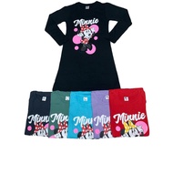 Size 6/13 Tahun Baju T-shirt Labuh Lengan Panjang Kanak-Kanak Perempuan Minnie