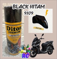Cat Pilox Diton Premium Black Glossy 9109 400cc Warna Hitam Kilap sepeda motor mobil helm model kit