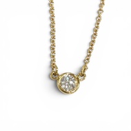 Excellent condition★TIFFANY&Co. Tiffany Elsa Peretti By the Yard 1P Diamond Necklace 750 (YG) Diamon