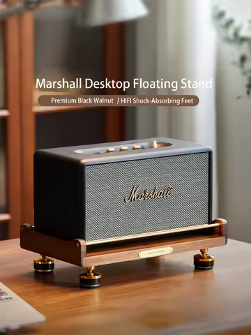 Black Walnut Anti-Vibration Acoustic Isolation Stand Speaker Bracket Desktop Damping Base for MARSHA