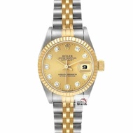 【大眾名錶】ROLEX 勞力士 69173 Datejust 蠔式女錶 金十鑽面盤 原帶未整理 大眾名錶G170