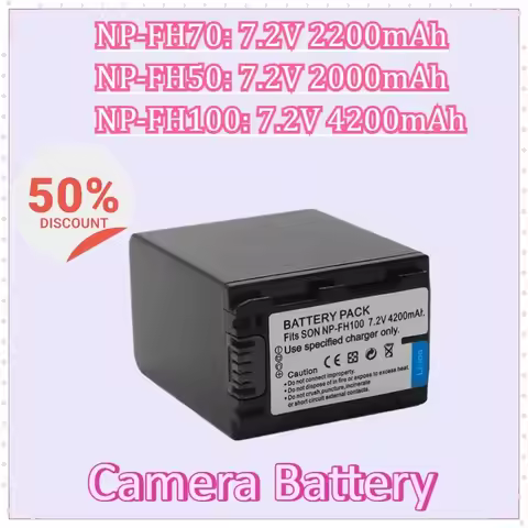 Camera Battery for Sony NP-FH30 NP-FH40 NP-FH50 NP-FH70 NP-FH100 DSC-HX1 HX100V HX200 HX200V DSLR-A2
