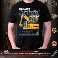 fashion T-shirts 2026 Minerszone Komatsu Hybrid Hb 205-2/komatsu/t-shirts Komatsu/komatsu T-shirts/m