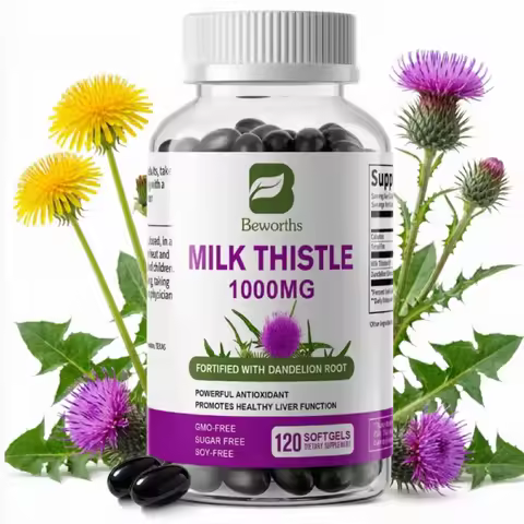 BEWORTHS Milk Thistle Extract Capsule for Liver Health Detox Liver Function Health Skin Care Gut Wel