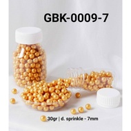 Terbaik GBK-0009-7 Sprinkles sprinkle sprinkel 30 gram mutiara emas